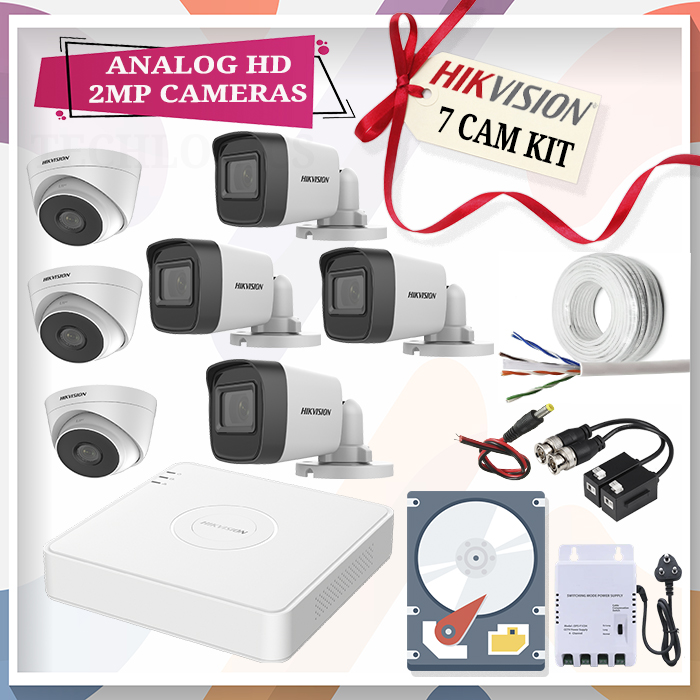 Hikvision Mp Hd Analog Cctv Camera Kit Cameras Package Techlogics