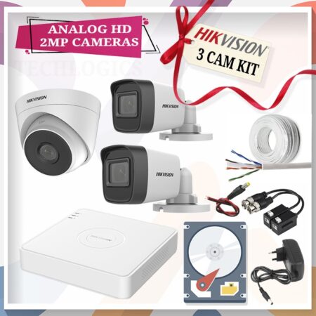 2MP HD 3 Cameras Kit