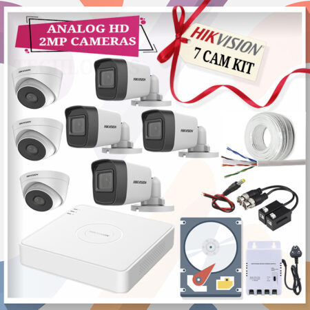 Hikvision HD 2mp 7 camera kit